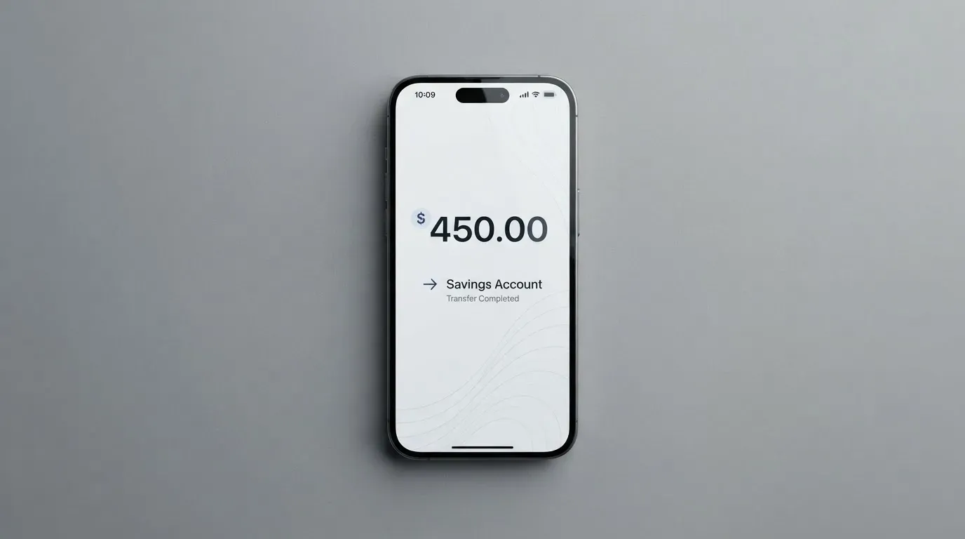 A phone showing a stablecoin transfer screen