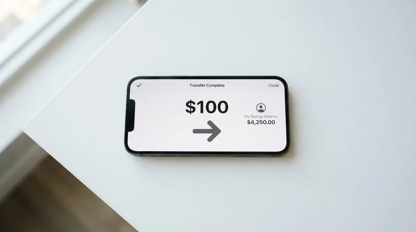 A phone showing a stablecoin transfer screen