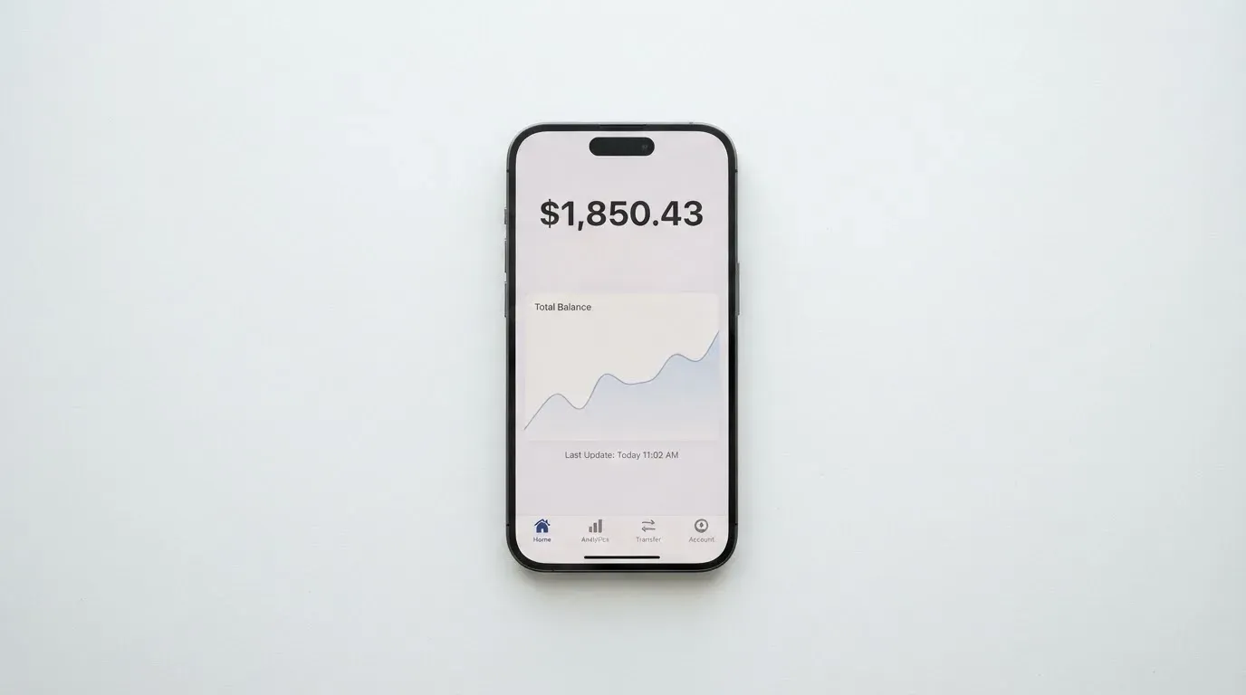 A phone showing a stablecoin transfer screen
