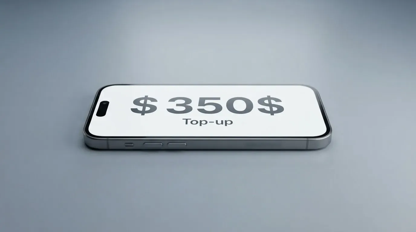 A phone showing a stablecoin transfer screen
