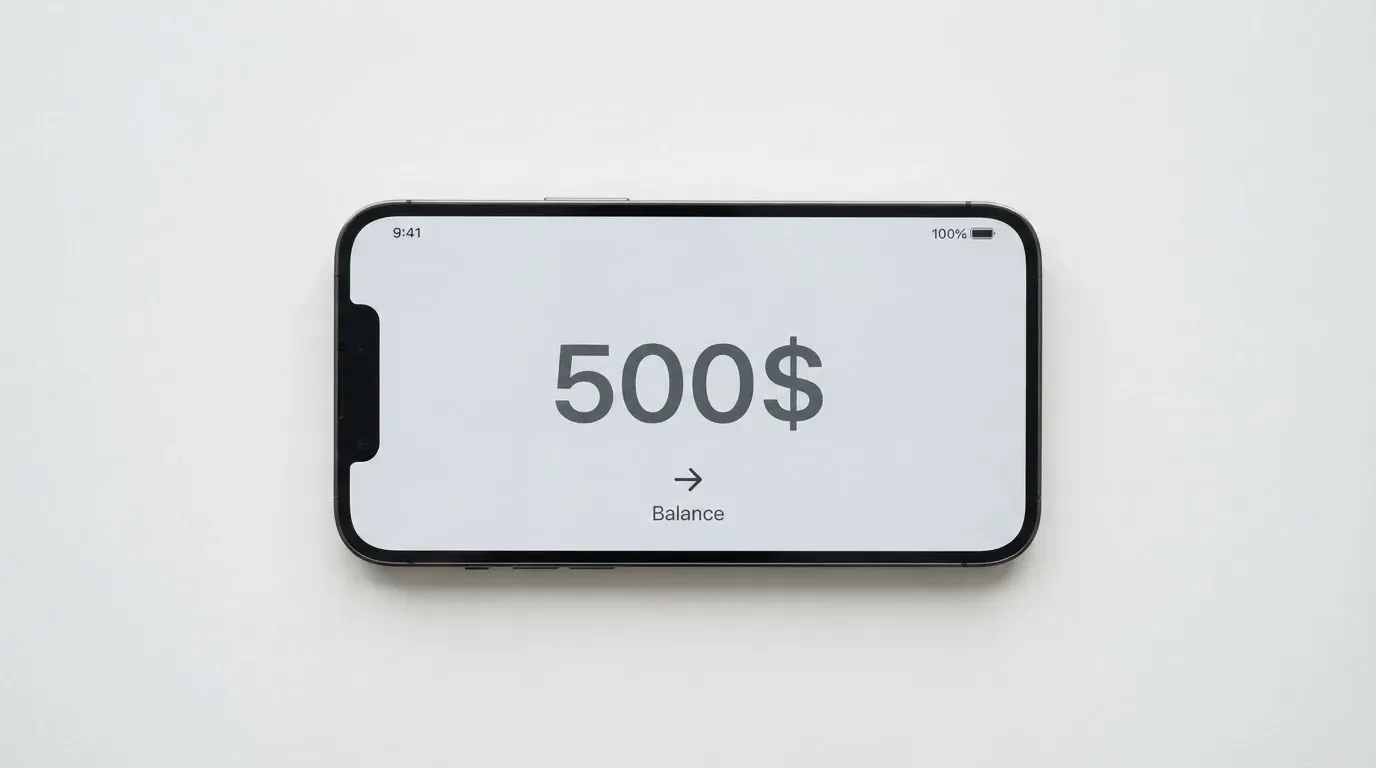 A phone showing a stablecoin transfer screen