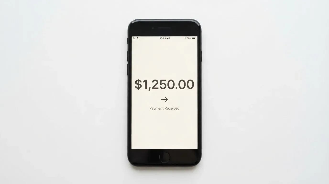 A phone showing a stablecoin transfer screen