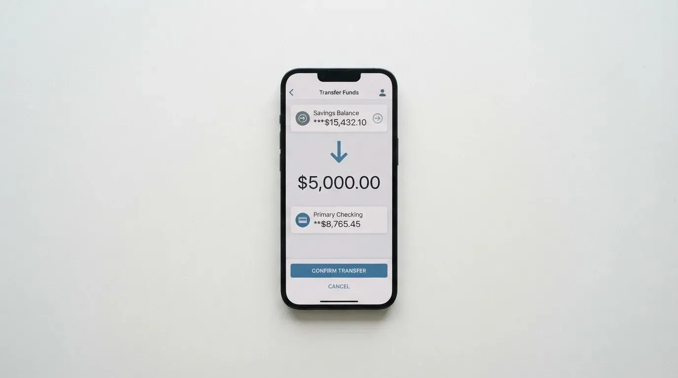 A phone showing a stablecoin transfer screen