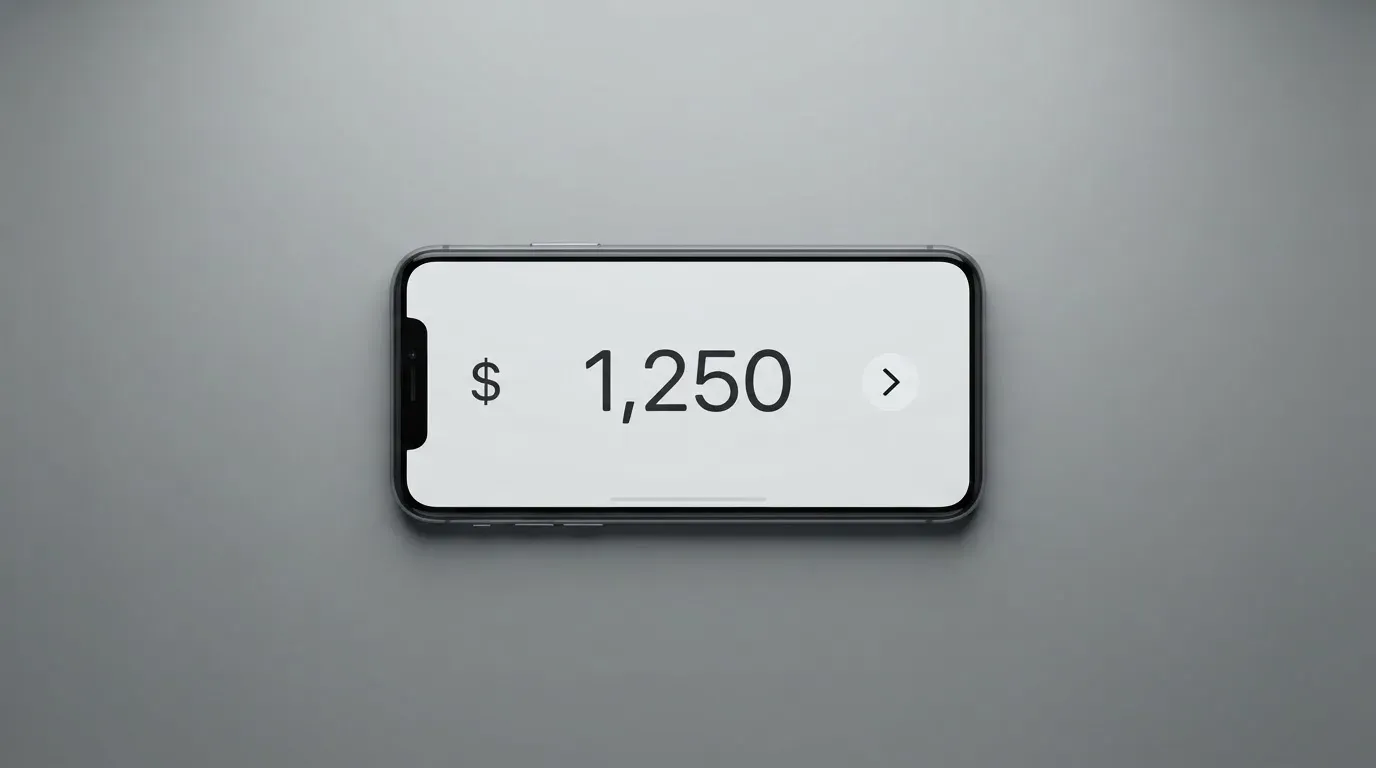 A phone showing a stablecoin transfer screen
