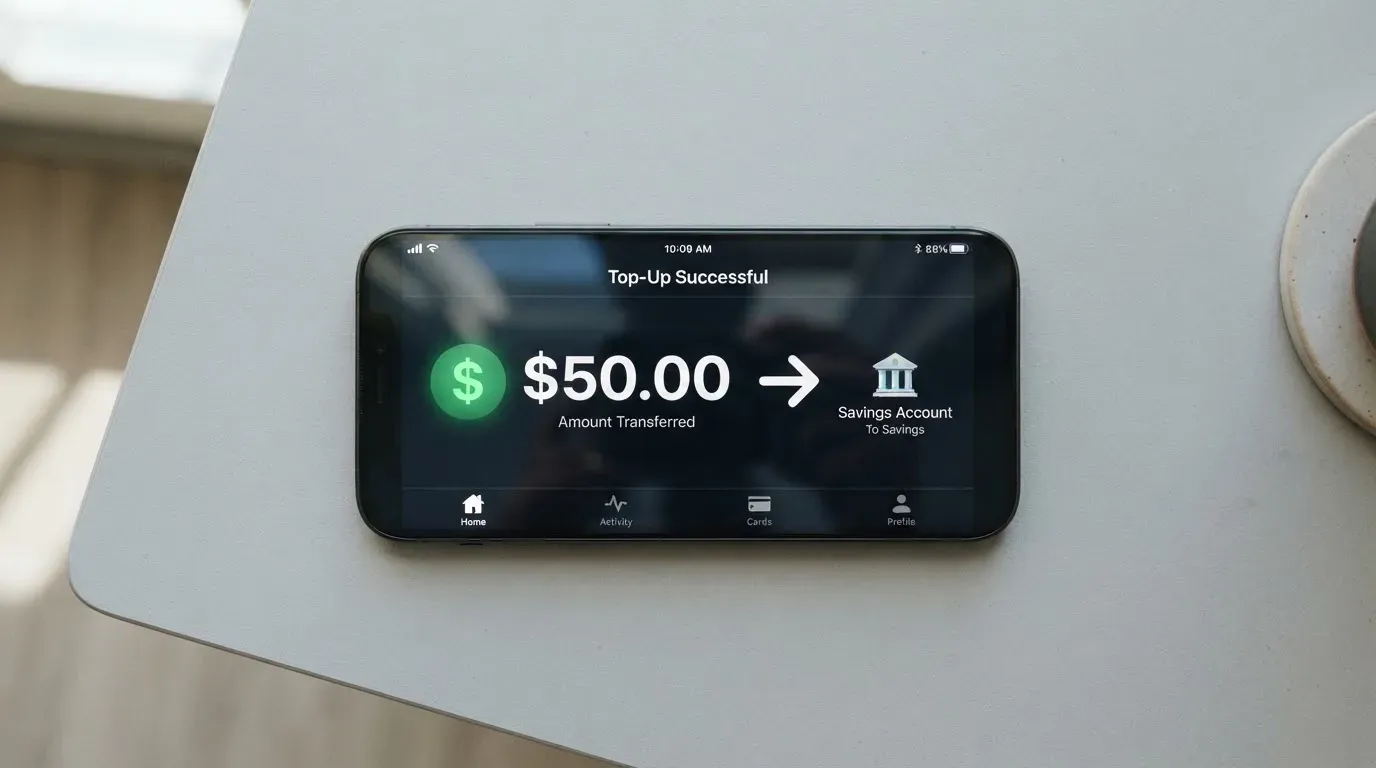 A phone showing a stablecoin transfer screen