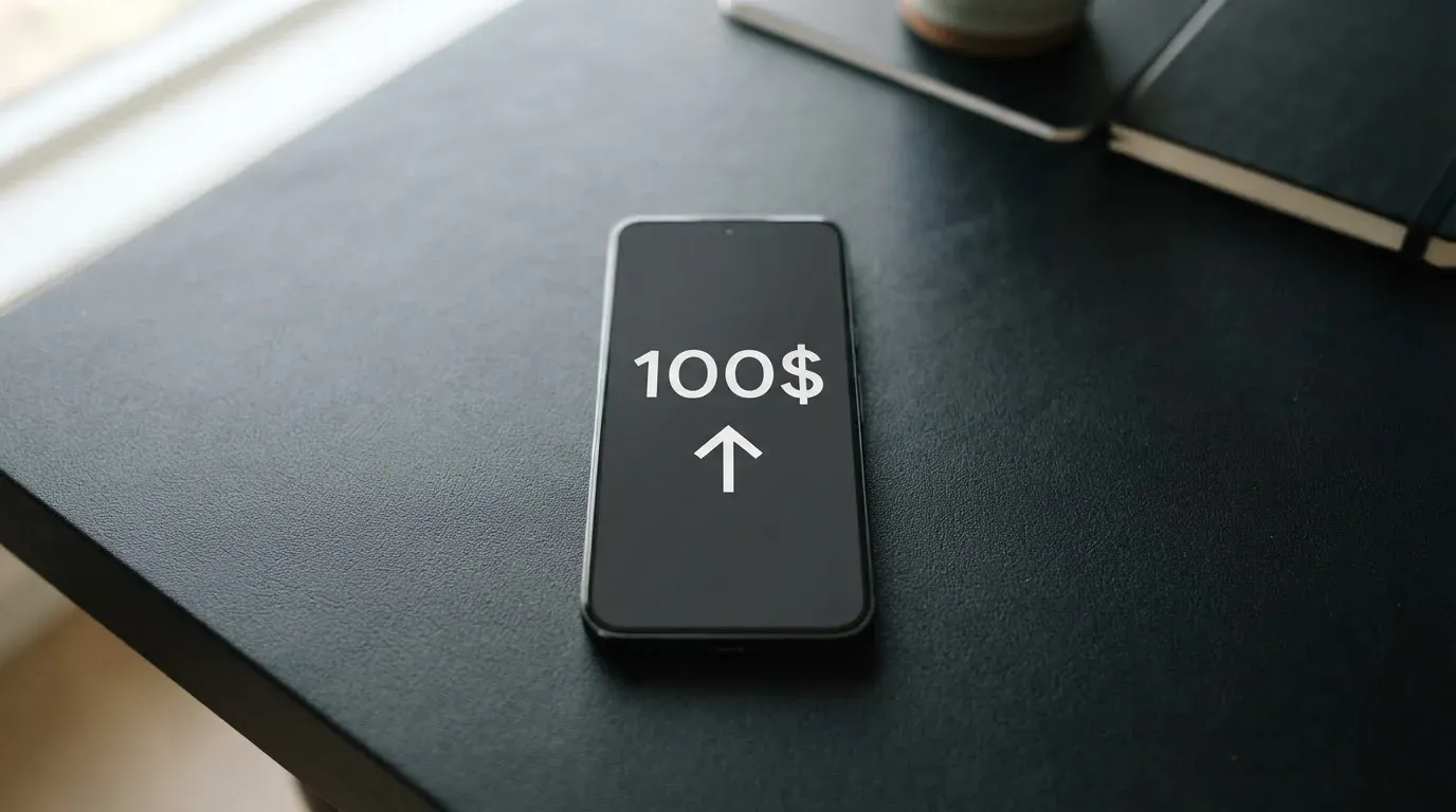 A phone showing a stablecoin transfer screen