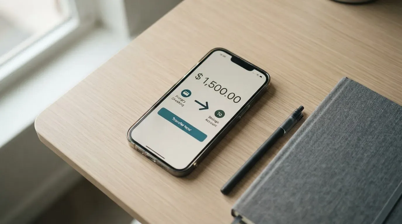 A phone showing a stablecoin transfer screen