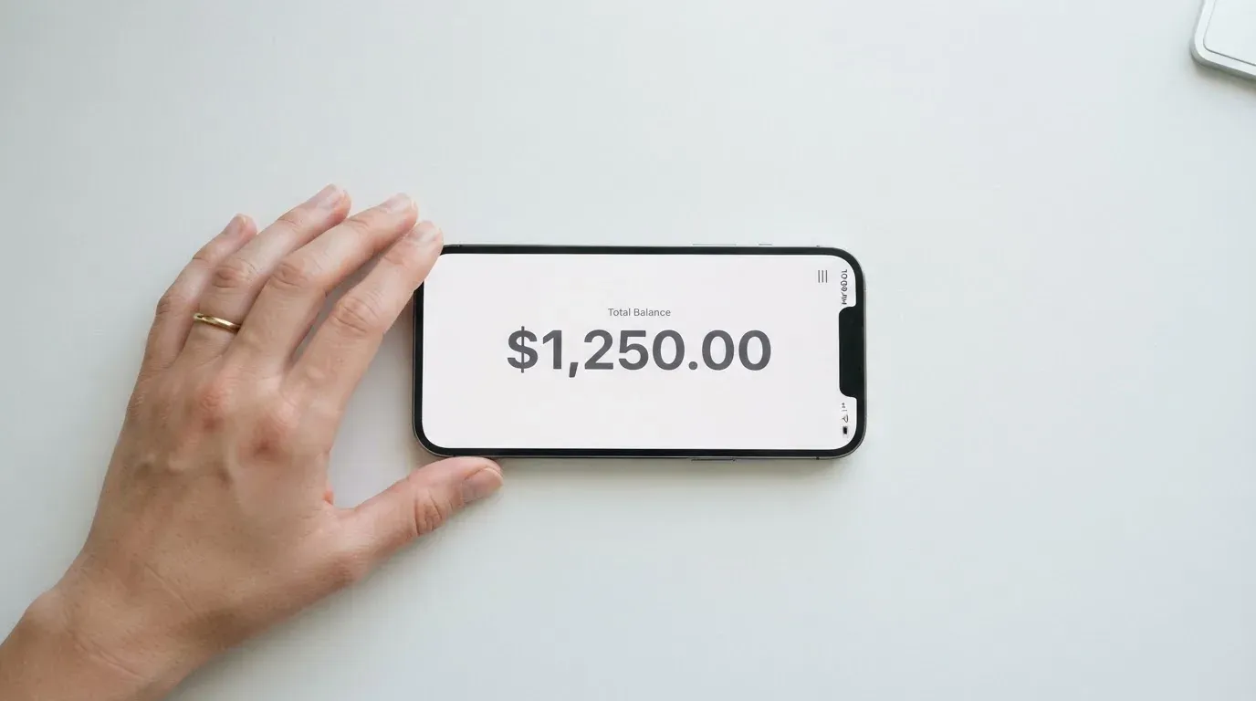 A phone showing a stablecoin transfer screen