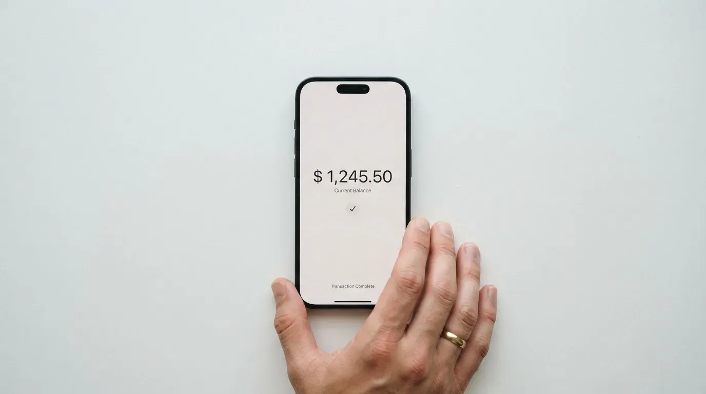 A phone showing a stablecoin transfer screen