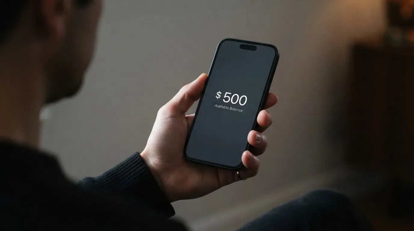A phone showing a stablecoin transfer screen