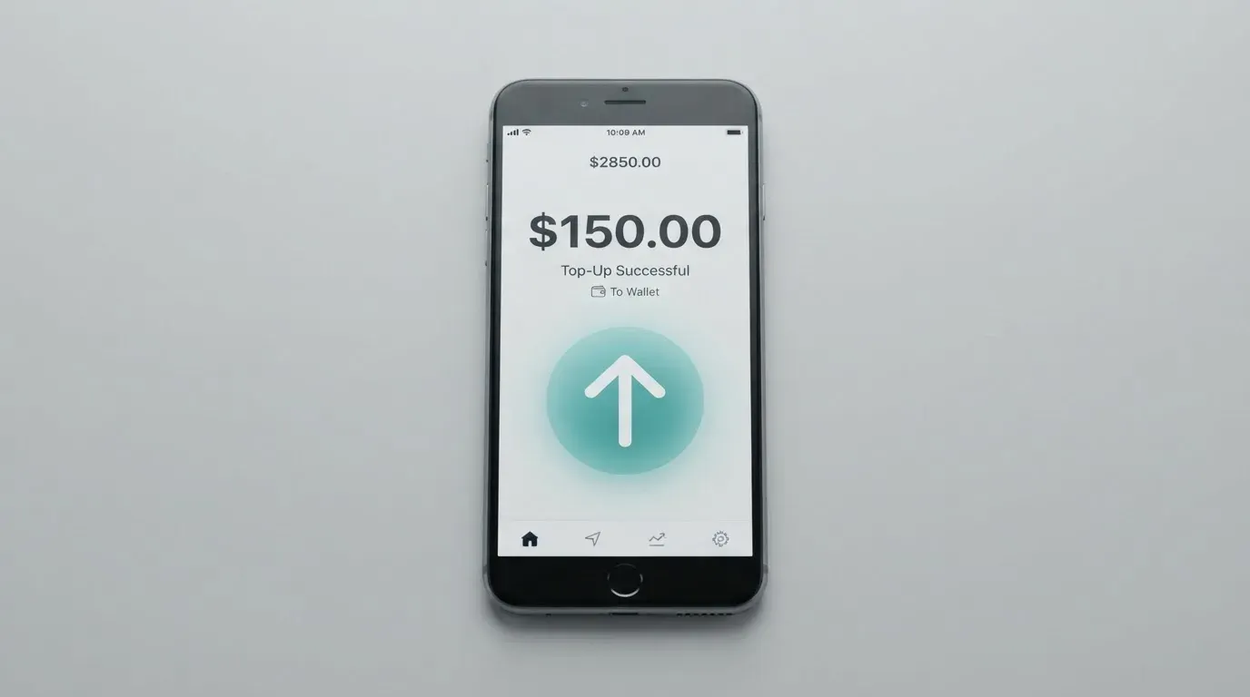 A phone showing a stablecoin transfer screen