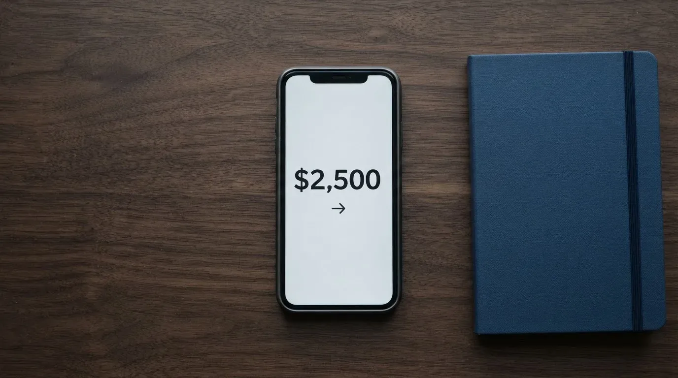 A phone showing a stablecoin transfer screen