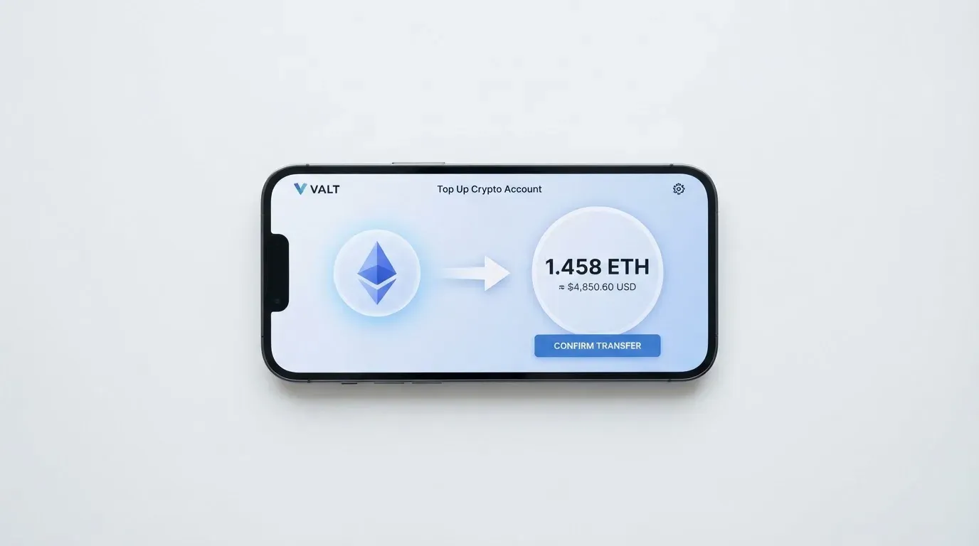 A phone showing a stablecoin transfer screen