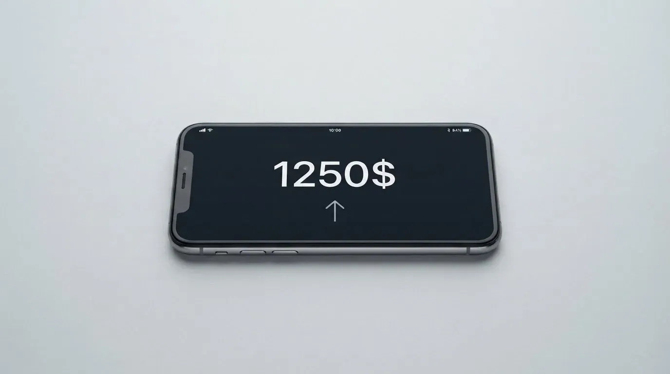 A phone showing a stablecoin transfer screen