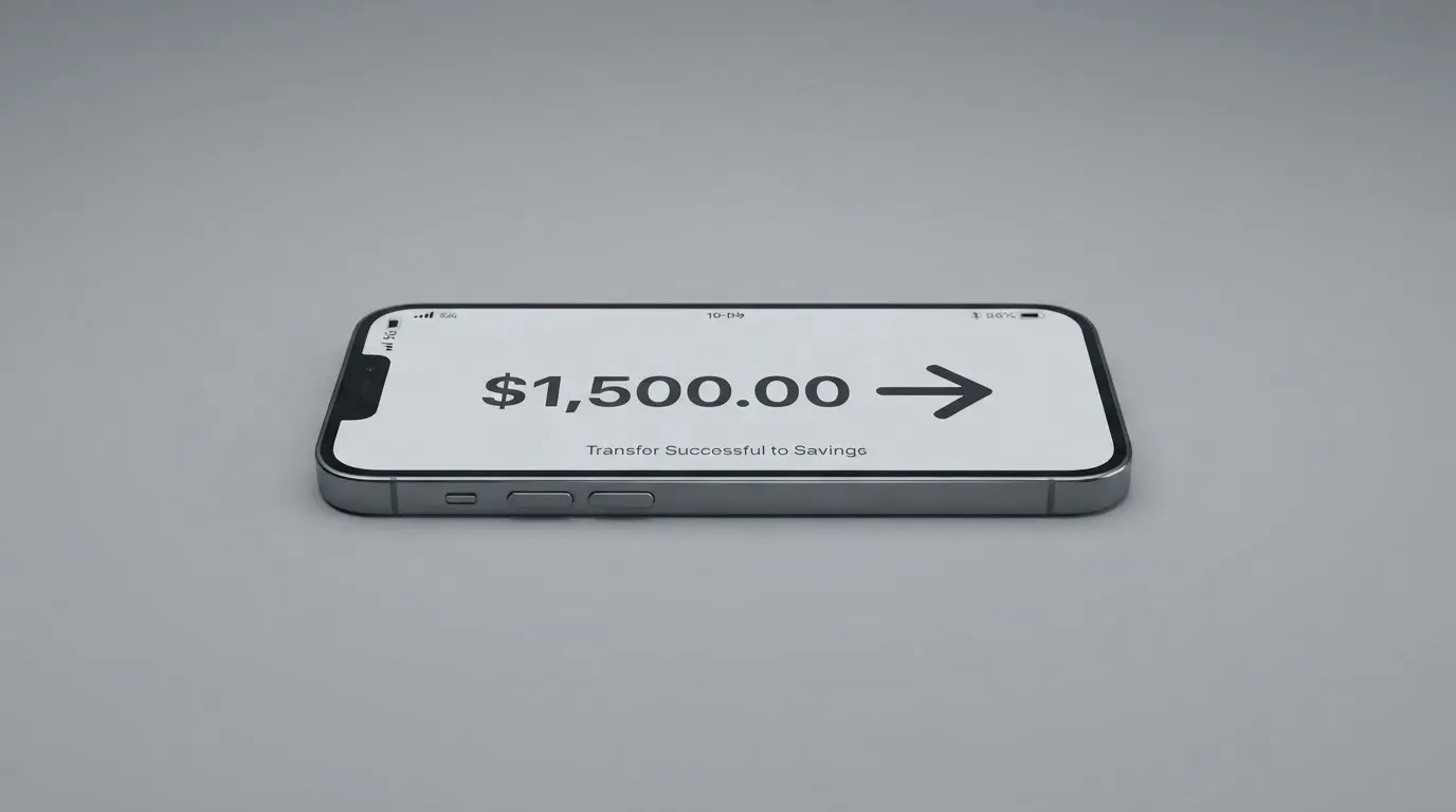 A phone showing a stablecoin transfer screen
