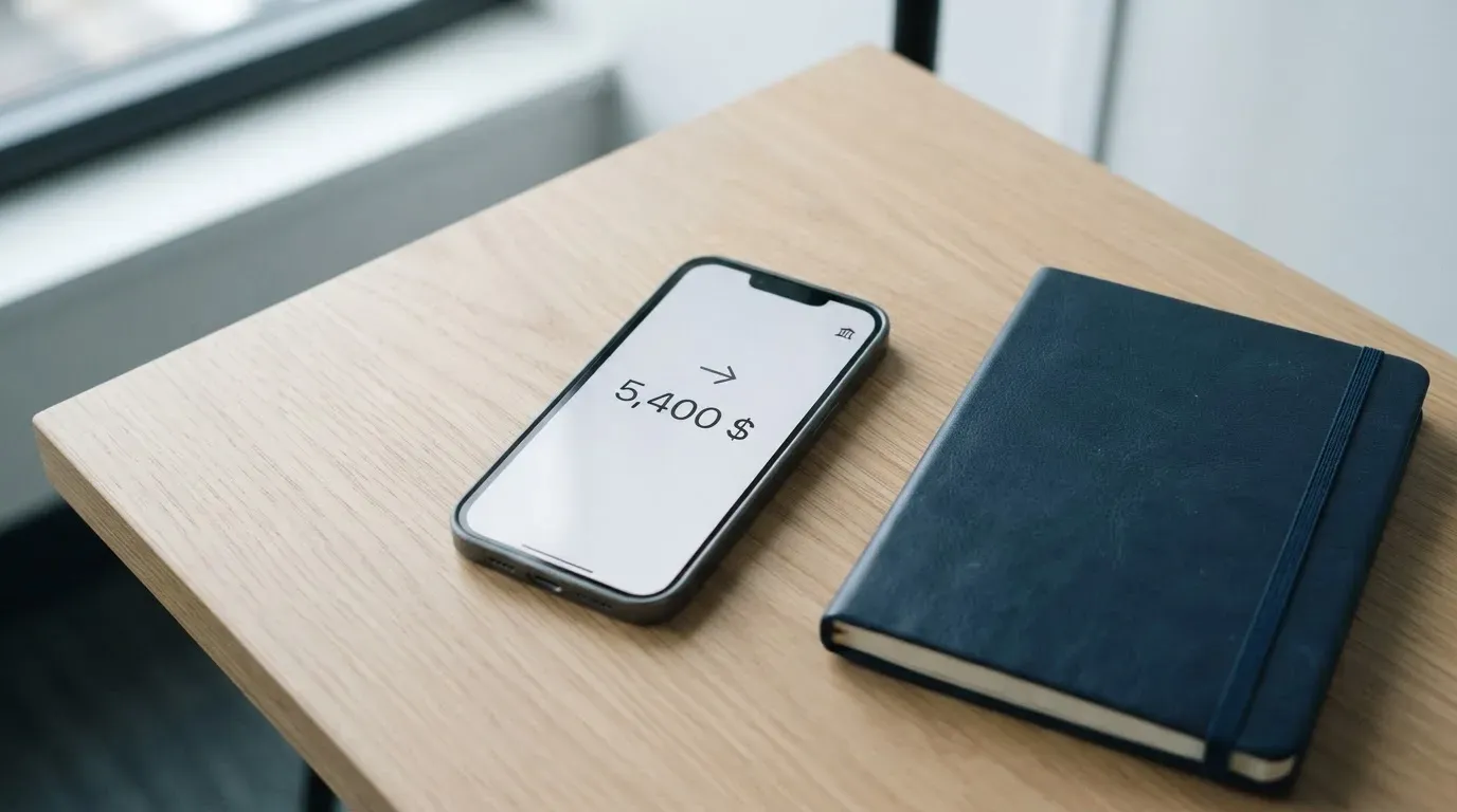 A phone showing a stablecoin transfer screen